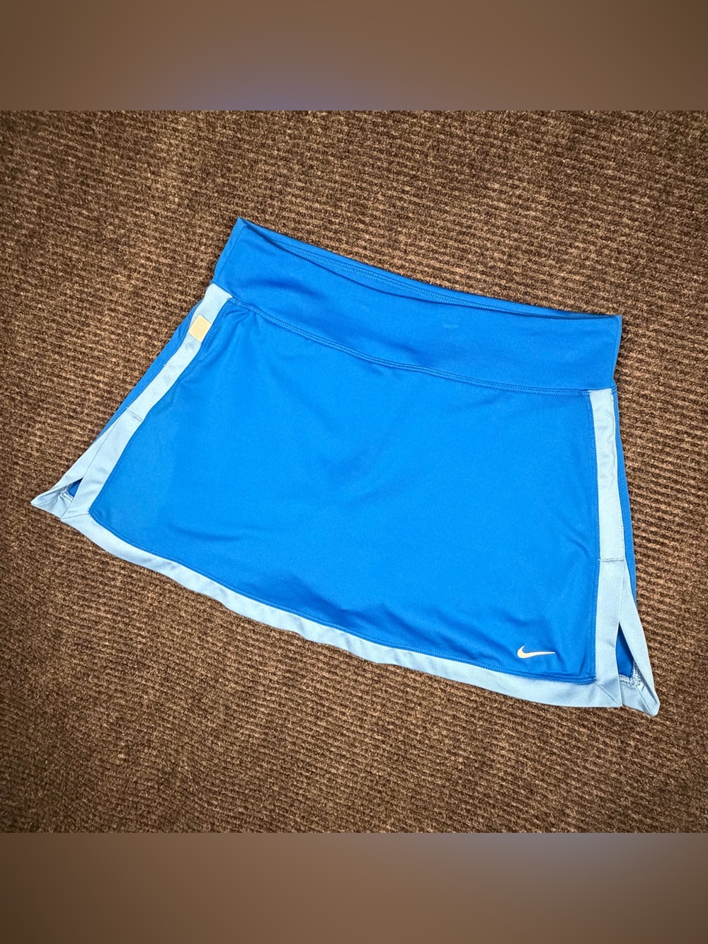 Nike Women's Dri-Fit Blue Athletic Skort - Light Blue Trim